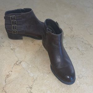 Franco Sarto brown leather booties